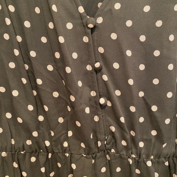 NWT Zara Green Polka Dot Print Dress size XL - Picture 10 of 12